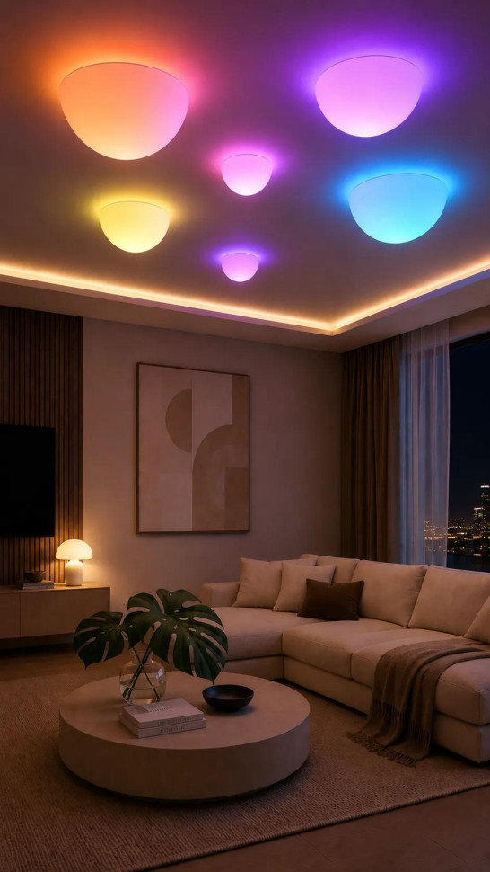 Свет. Полусфера "Halfmoon" D 40см подвесной RGB