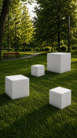 Свет. Куб "Cube" H 40см стандартный белый
