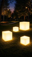 Свет. Куб "Cube" H 40см стандартный белый теплый